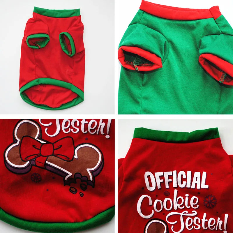 Christmas Dog Clothes New Year Pets Dogs Clothing for Small Medium Dogs Costume Chihuahua Pet Shirt Warm Dog Clothing Yorkshire
