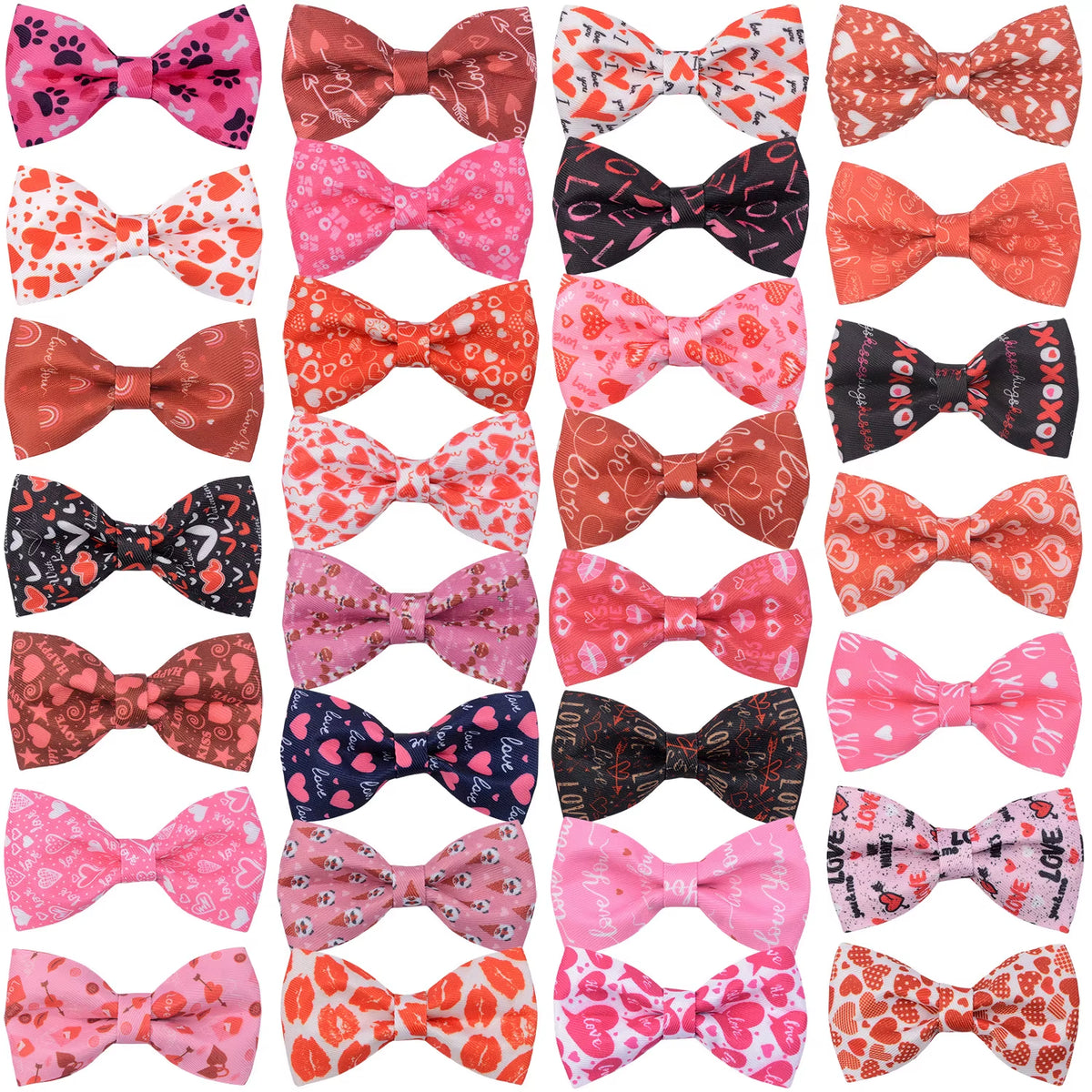 50/100Pcs Valentine'S Day Dog Bowties Removable Love Dog Bow Ties Dog Collar Accessories for Dogs Dog Neckties Supplies