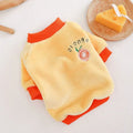 Warm Fleece Pet Clothes Cute Fruit Print Coat Small Medium Dog Cat Shirt Jacket Teddy French Bulldog Chihuahua Winter Outfit