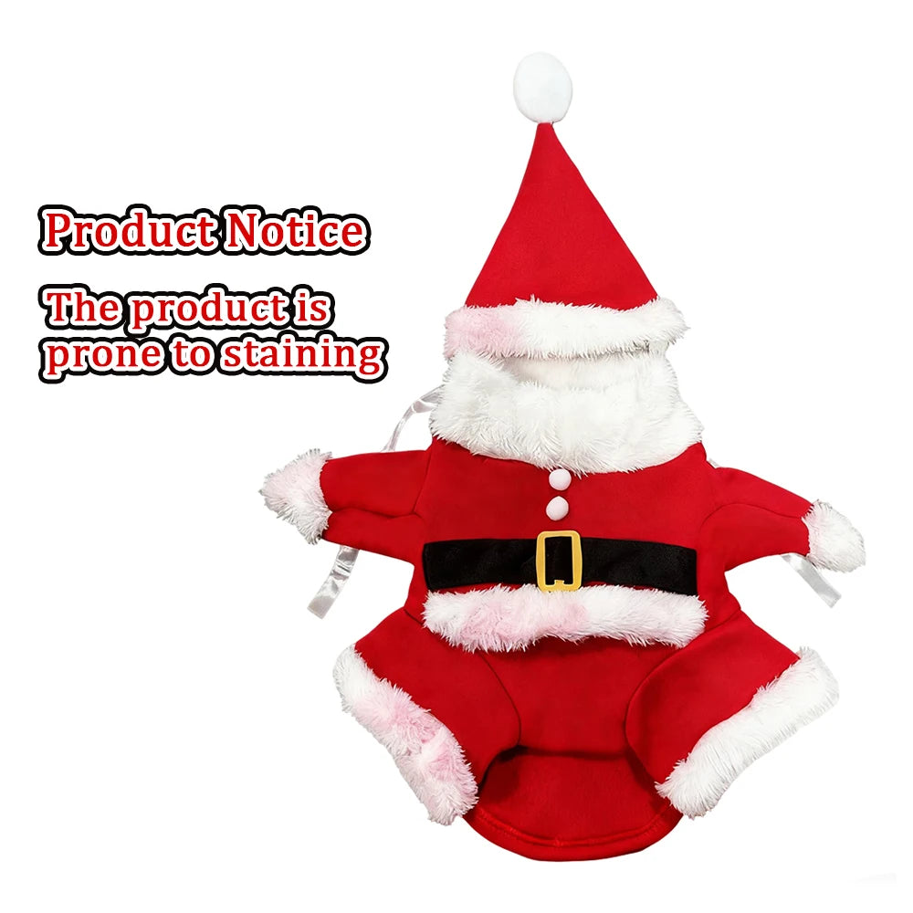 Christmas Pet Dog Cat Costumes Funny Santa Claus Costume for Dogs Cats Winter Warm Dog Clothes Chihuahua Pug Yorkshire Clothing