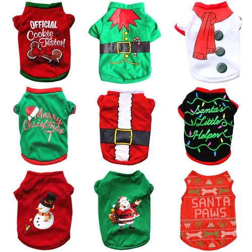 Christmas Dog Clothes New Year Pets Dogs Clothing for Small Medium Dogs Costume Chihuahua Pet Shirt Warm Dog Clothing Yorkshire
