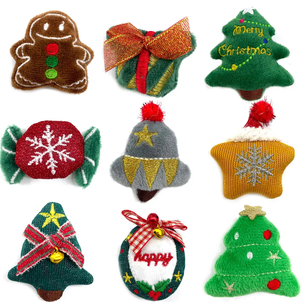 50/100Pc Christmas Dog Accessories Removable Dog Bow Tie Collar Accessories Deer Santa Style Small Dog Bowtie Collar Accessories
