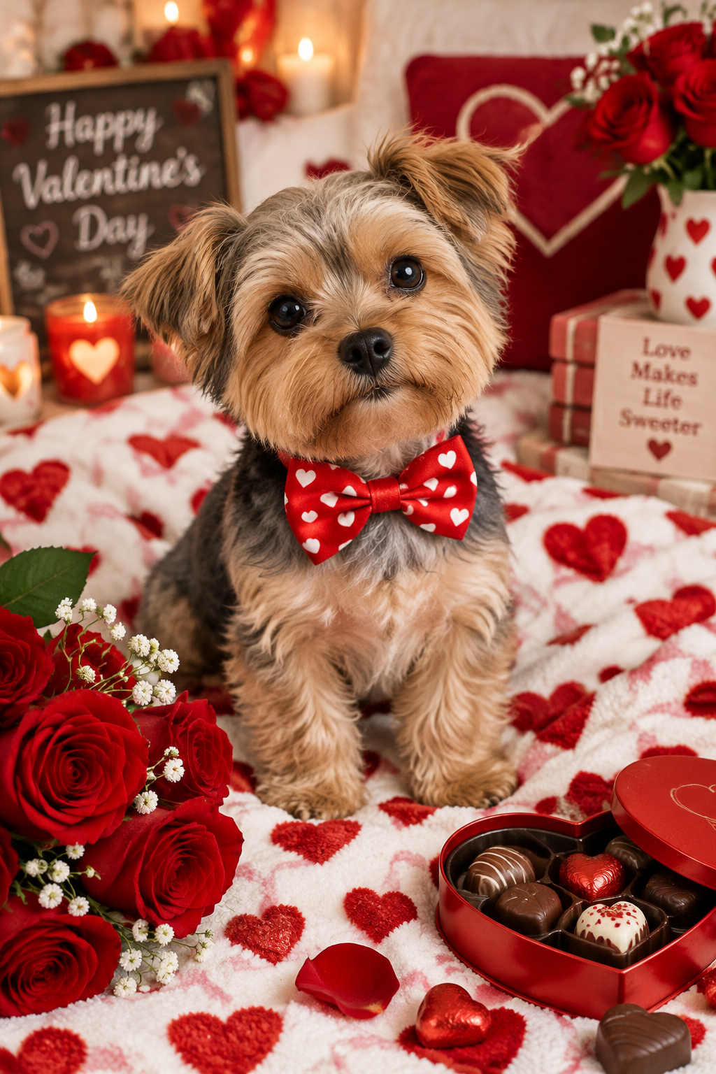 Valentine's Day Dog Bow Ties